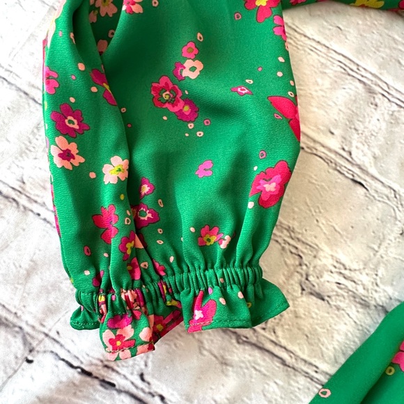 Wisp Green Floral Dresss - Picture 7 of 15